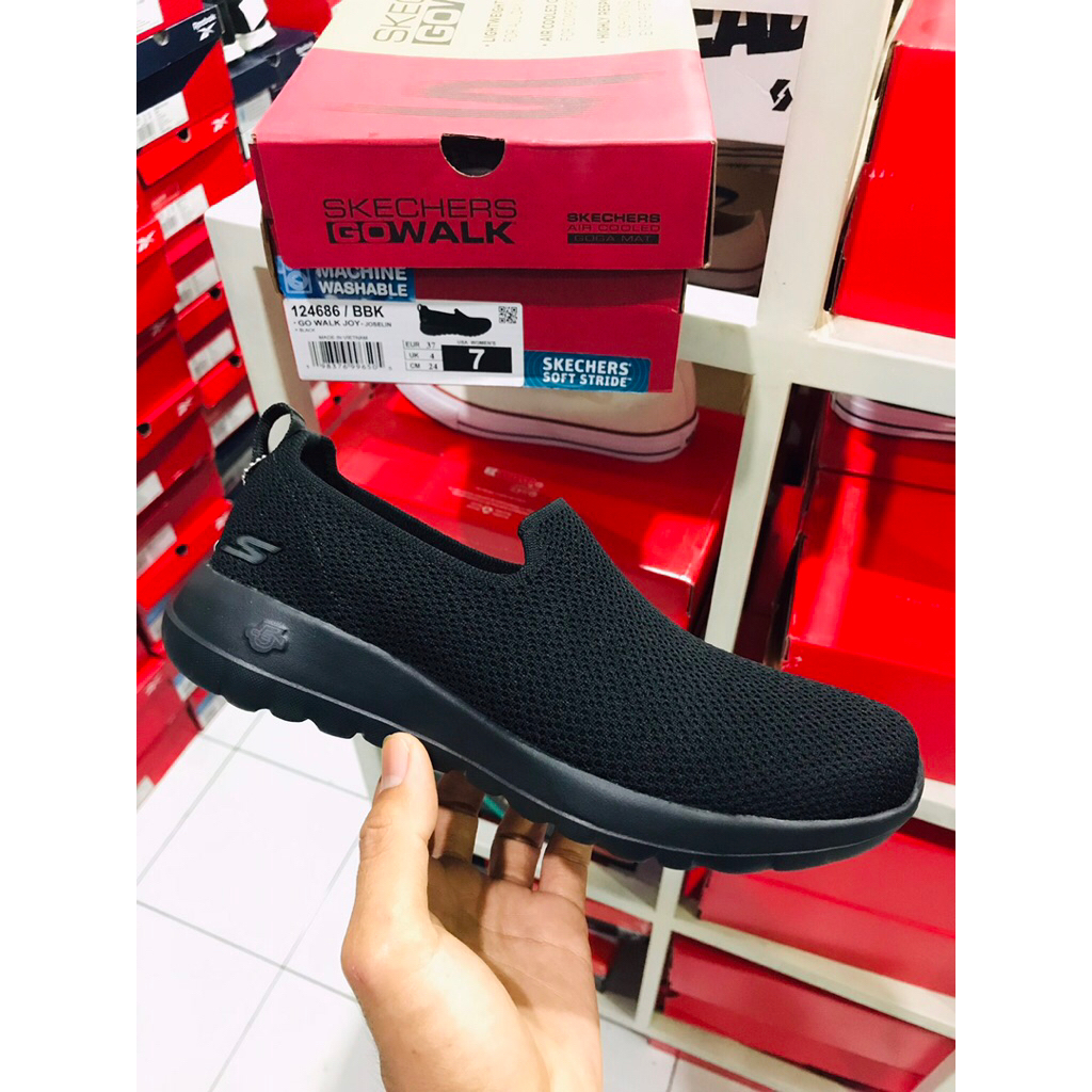BIG SALE SKECHERS JOSELIN FULL BLACK HITAM [210503] ORIGINAL SEPATU WANITA/SLIP ON/SNEAKERS