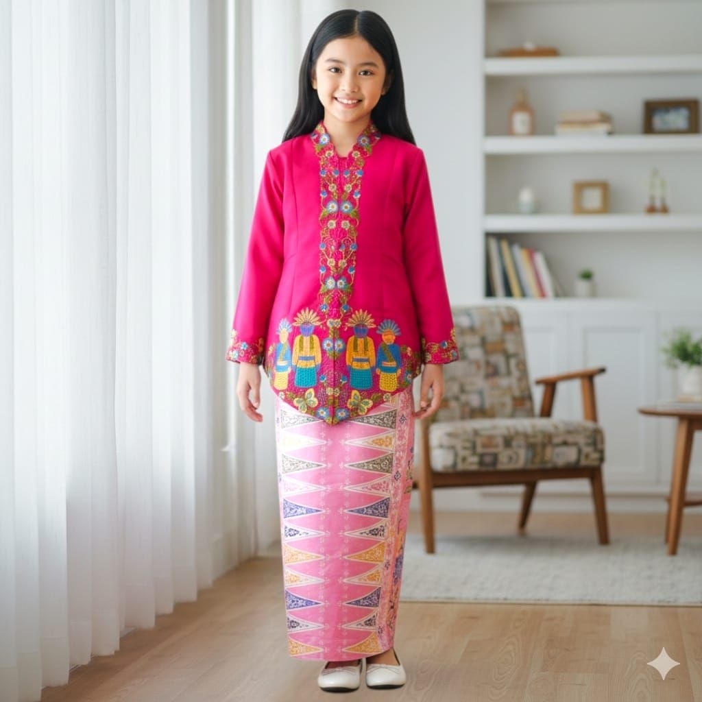 SETELAN KEBAYA ENCIM MOTIF ONDEL ONDEL // KEBAYA ENCIM ANAK SD // KEBAYA ENCIM ANAK ANAK // KEBAYA E