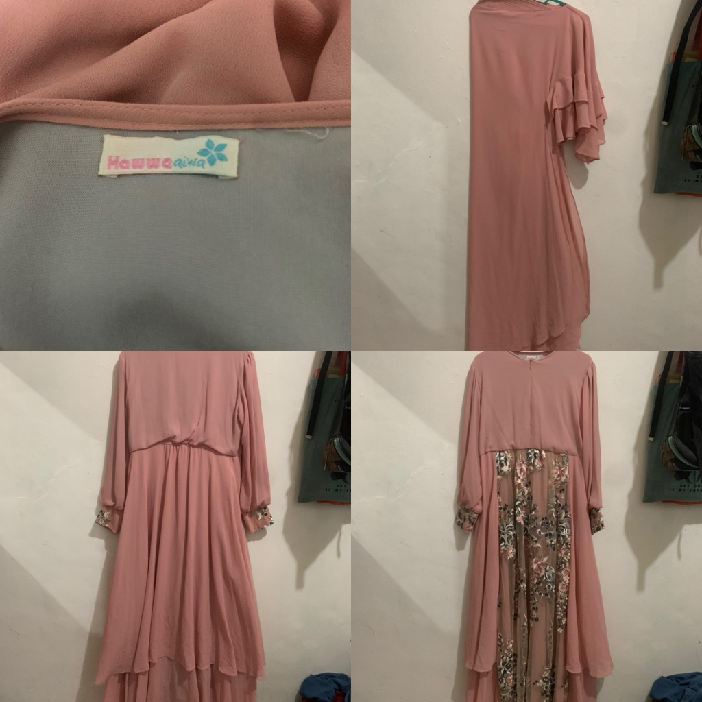 Preloved Set Gamis + Khimar Merk Hawwa Aiwa Gallery Syarifah HijabKaYunie SKD Lil 'Gorgeous Brandsto