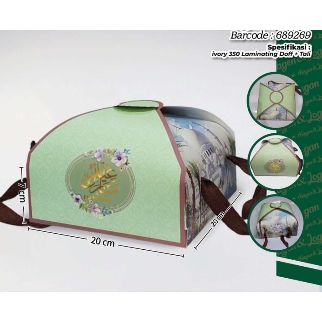 ROYAL LEBARAN 20X10 Box lebaran 20x20 box lebaran kue lapis box lebaran bolu dus kue 4 toples 250gr 