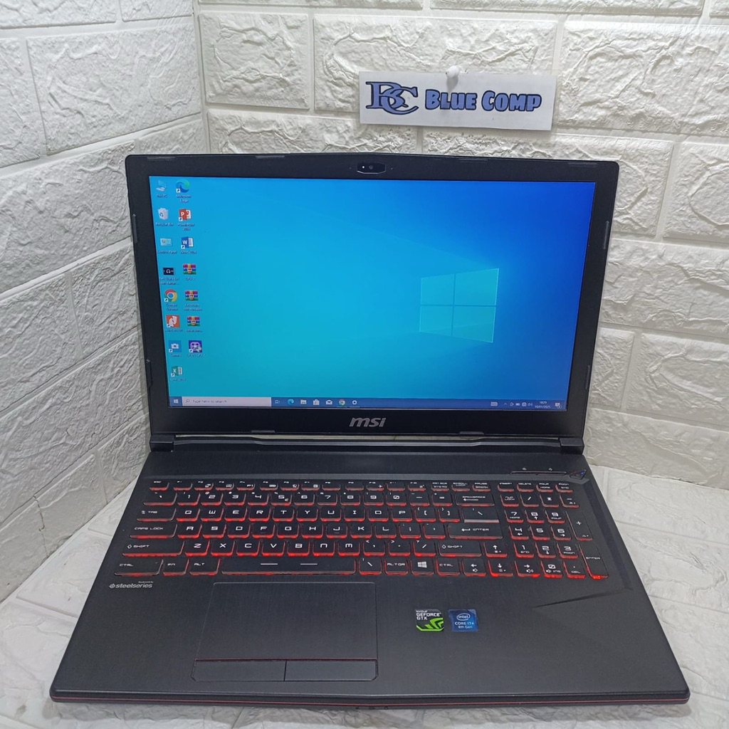 Laptop Msi Gaming Core i5 8300H Nvidia GTX 1050 Ti Ram 16 GB SSD 128GB + HDD 1 TB Laptop Gaming Mura