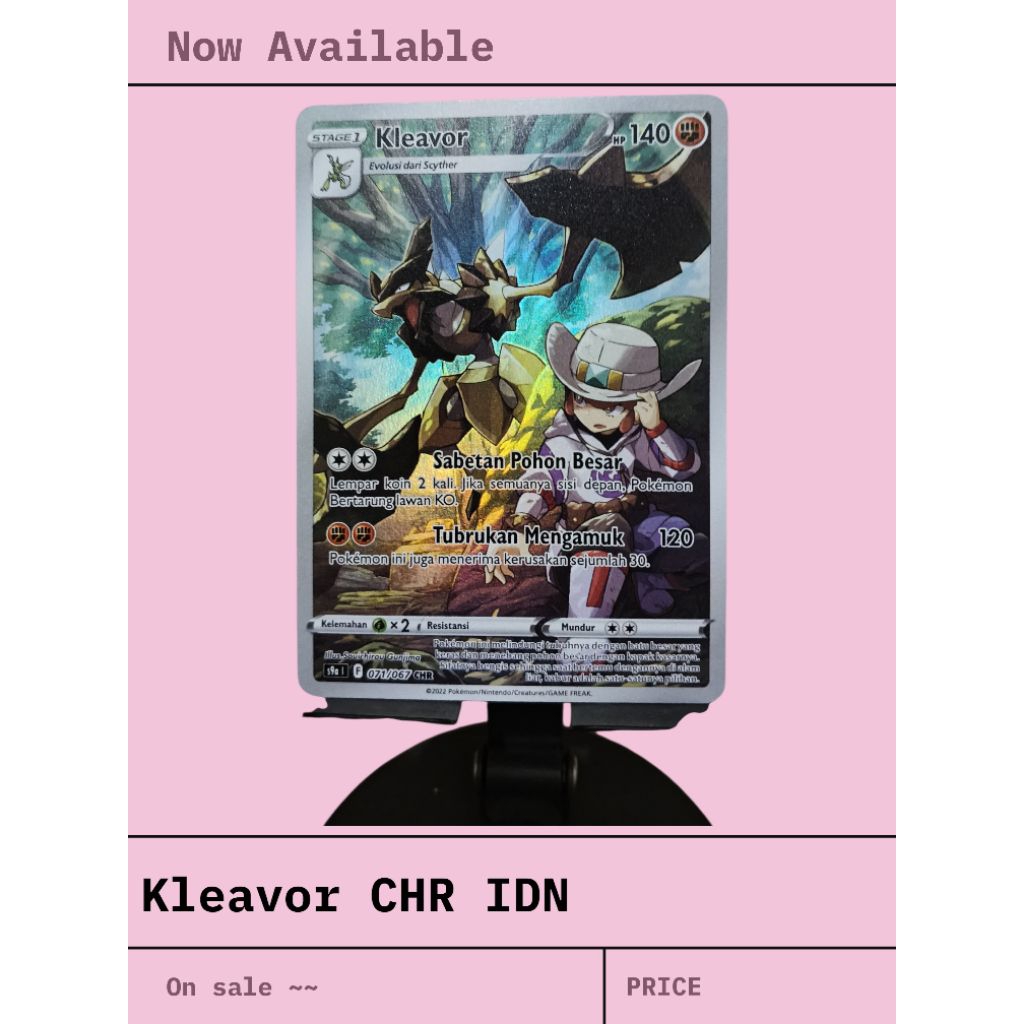 Kartu pokemon CHR Kleavor IDN