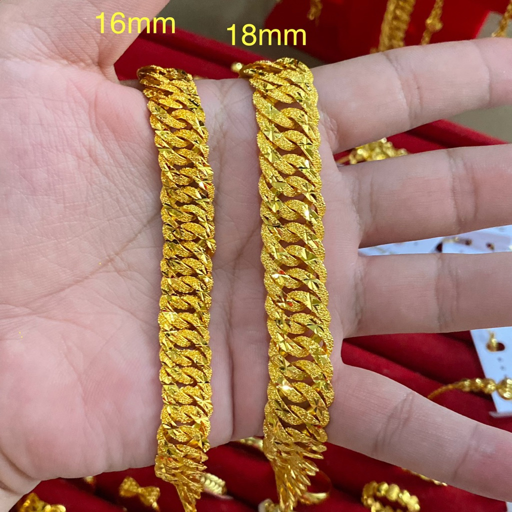 Gelang Lipan Dubai Pasir Ukir Lapis Emas