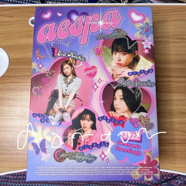 AESPA SEASON GREETING 2022 22 POSTCARDS POSTERS BOX KARINA WINTER NINGNING GISELLE