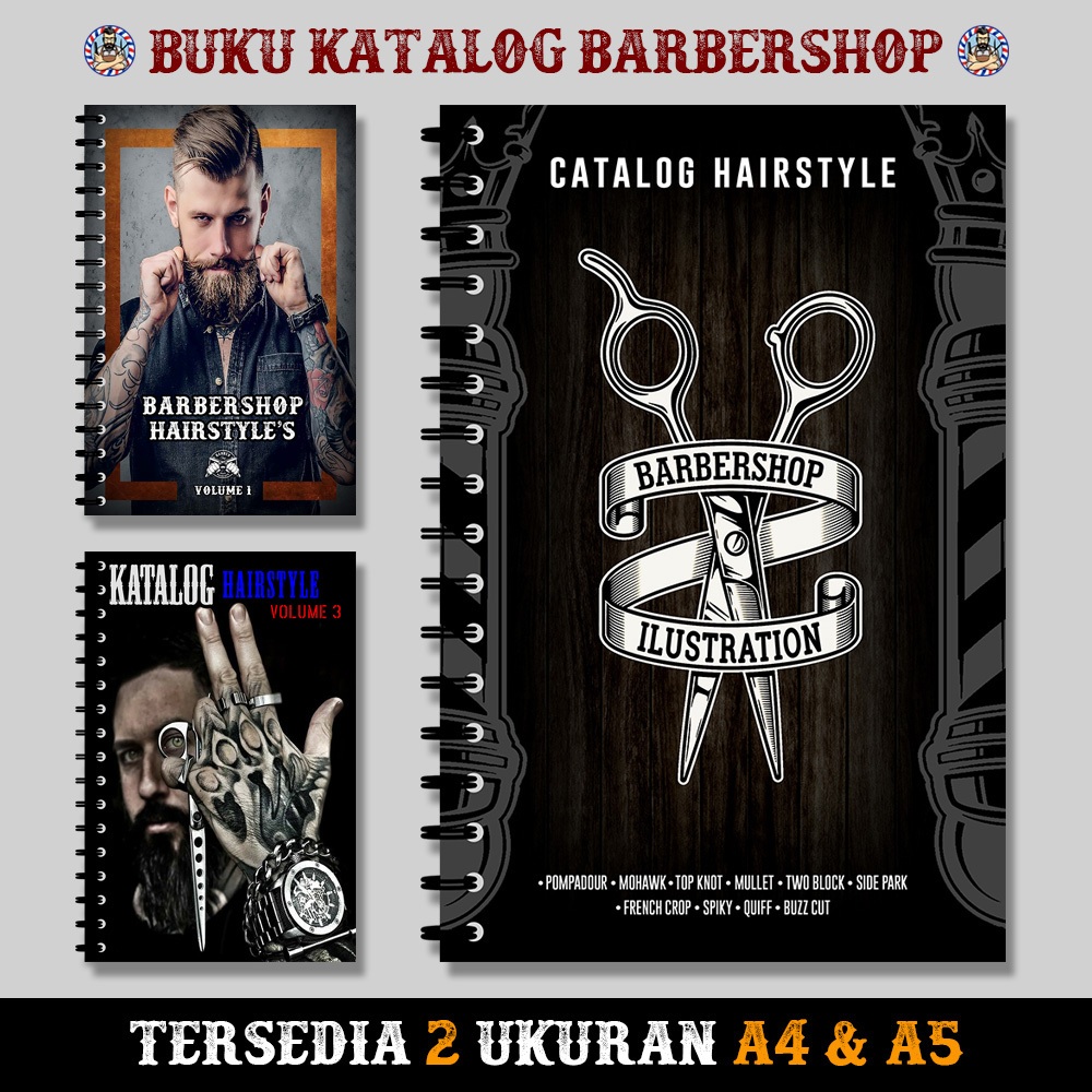 Buku Barbershop Katalog Model Rambut Pria Populer Pangkas Rambut