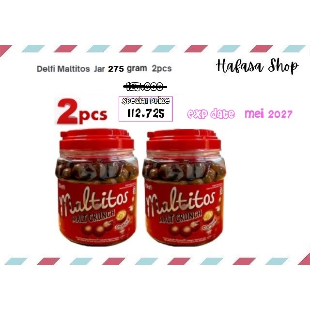 Delfi Maltitos Jar 275 gram isi 2 pcs