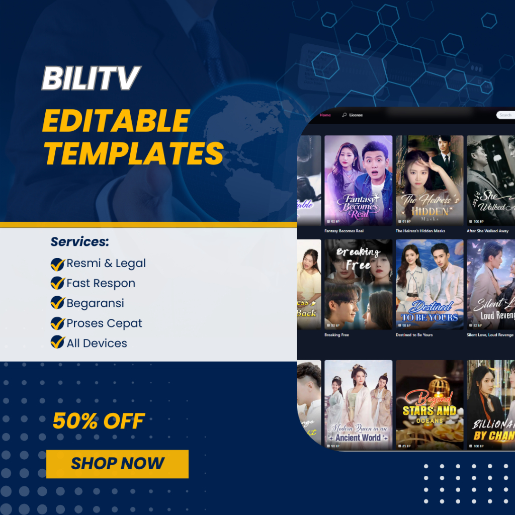 BILITV Template Langganan Premium Full Garansi