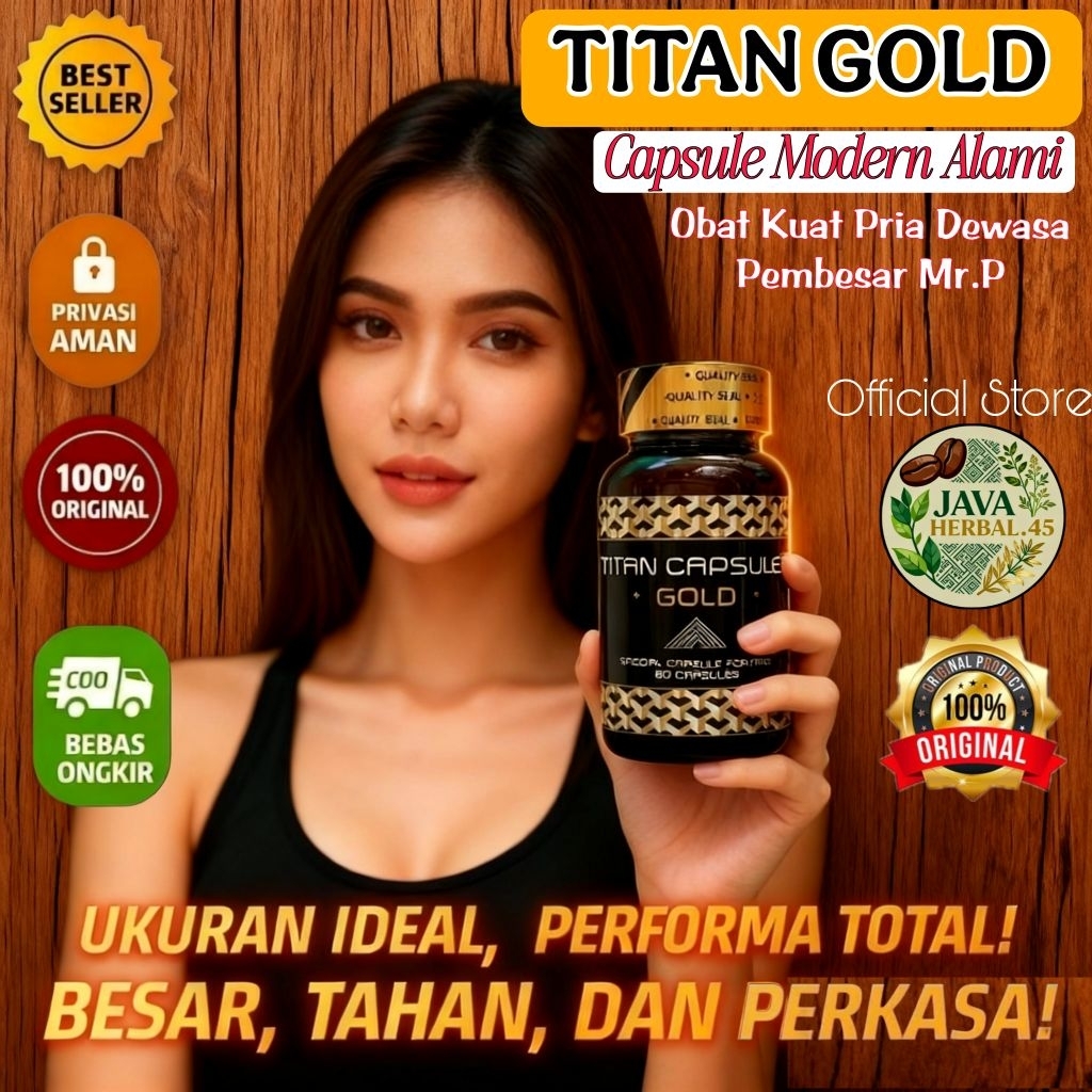 (TOP1) TITAN G0LD KAPSUL - suplemen herbal original 100% untuk menunjang energi pria d