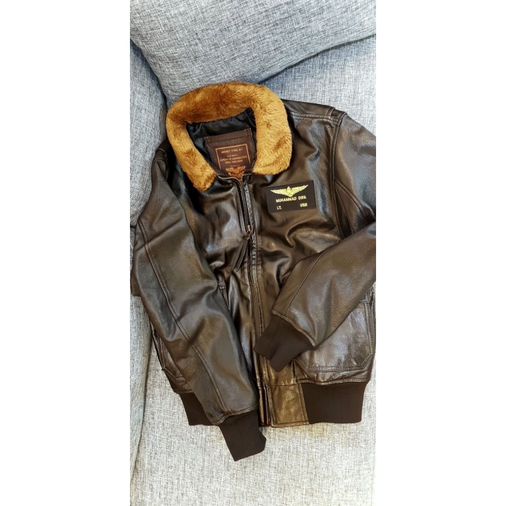 Ashland G1 leather jacket with name-tag