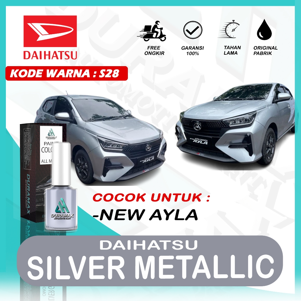 CAT OLES DAIHATSU GLITTERING SILVER S28 NEW AYLA
