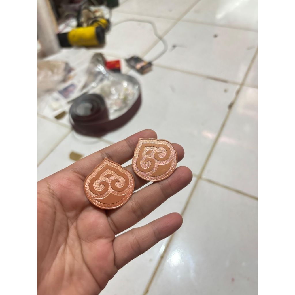 Custom Pin Logo Bunga Sepuh Emas Rose Gold