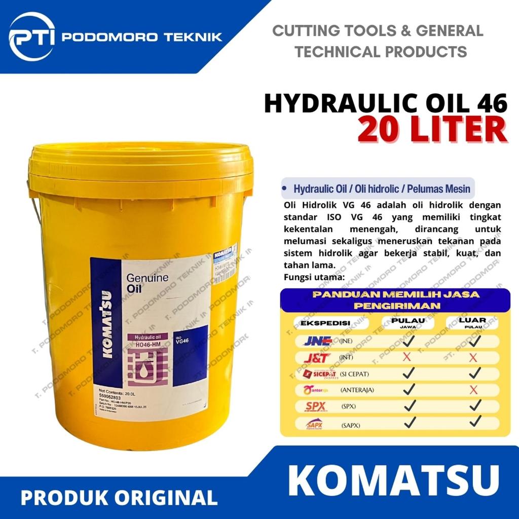 KOMATSU Oli Hidrolik 46 // Hydraulic Oil VG 46 // Pelumas Sistem Hidrolik Merk KOMATSU JAPAN High Qu