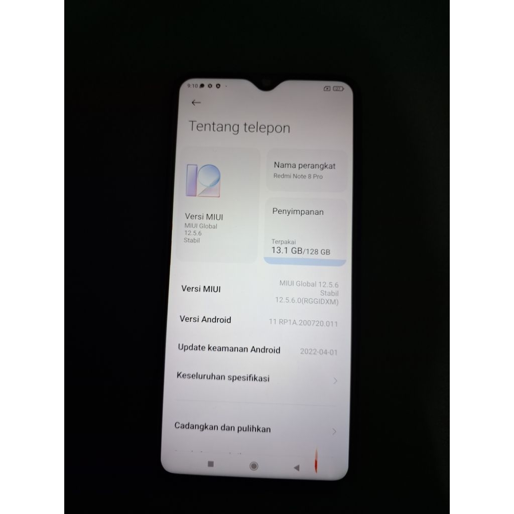 redmi note 8 pro 6/128 batang