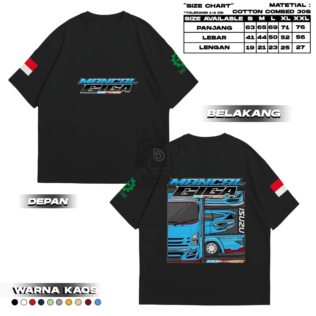 KAOS TRUCK MANCAL GIGA ISUZU - Kaos distro mancal giga - Baju Kaos Pria - Kaos Kece - Kaos Distro Pr