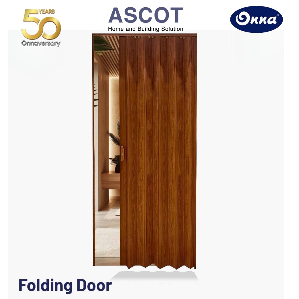 ONNA Folding Door Pintu Lipat PVC Penyekat Ruangan Minimalis Modern (Ukuran Custom)