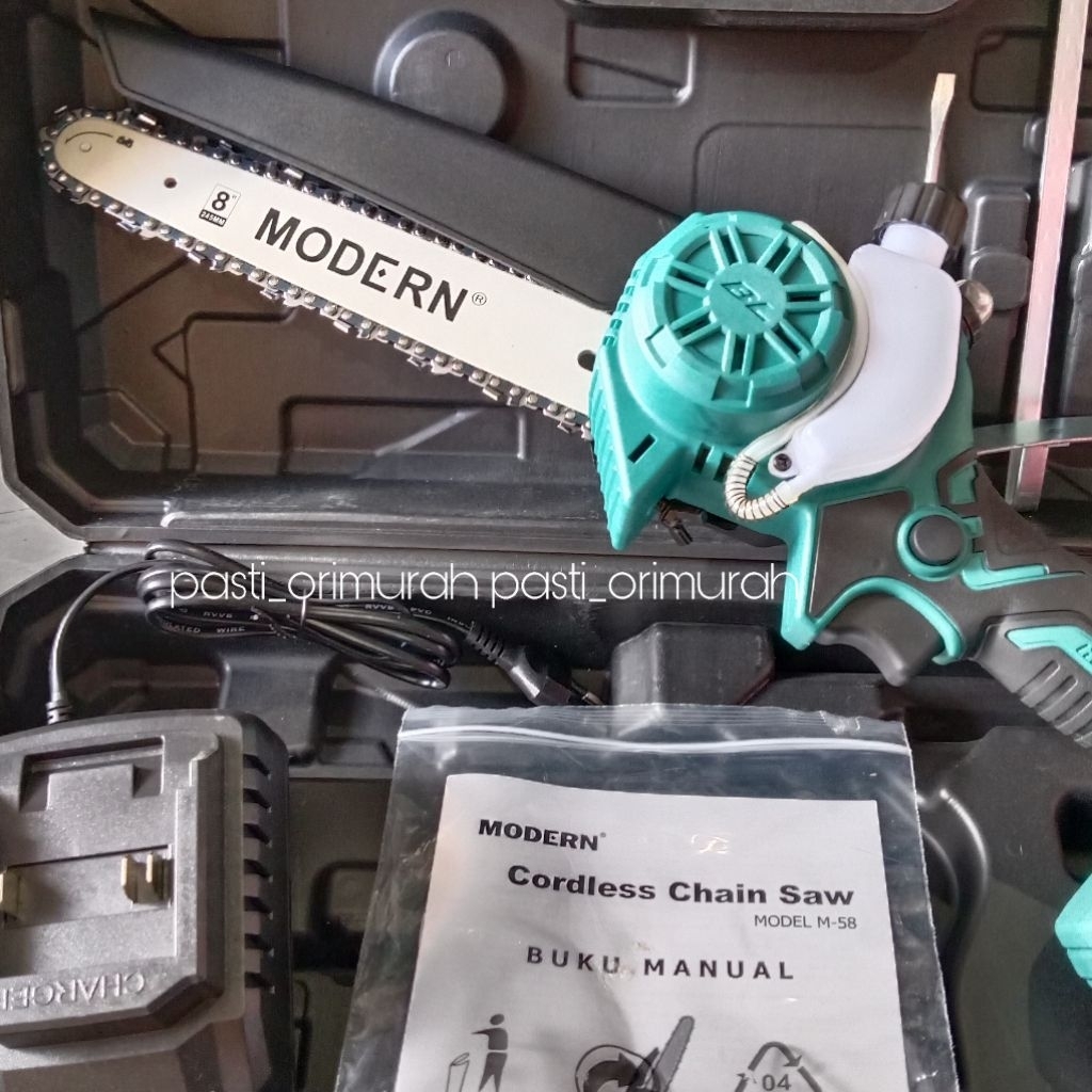 mesin Chainsaw Cas cordless chain saw Modern 20V senso gergaji kayu M58 M 58 M-58 20V