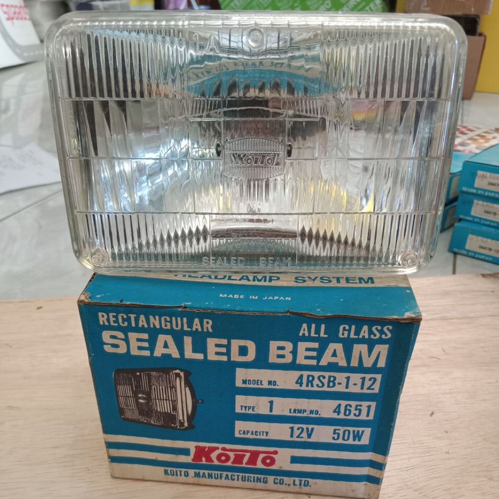 Reflektor Lampu Sealed Beam all glass model 4B-1-12  12V/37,5W | 4651 KOITO asli japan | ORIGINAL