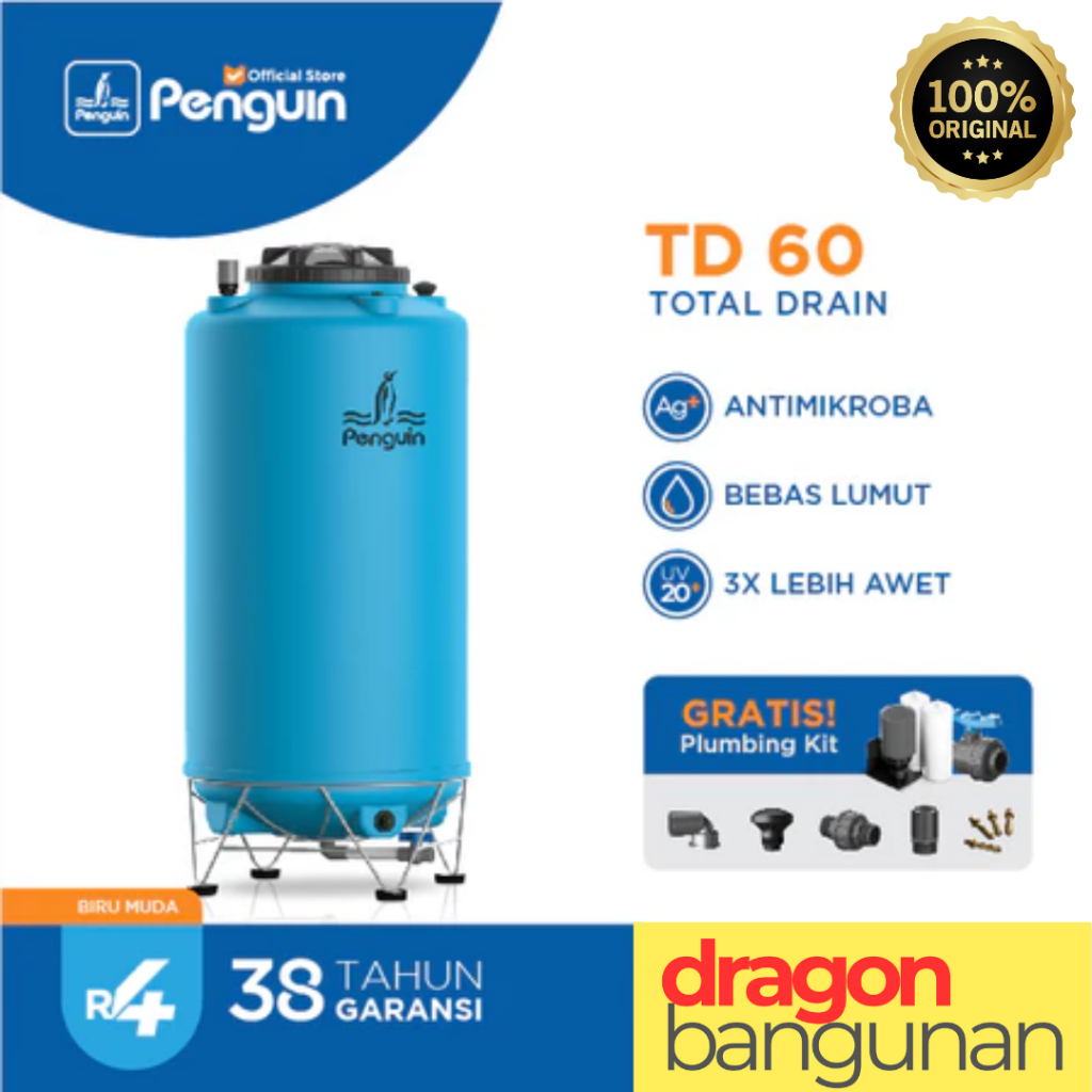 Tangki Air Penguin TD 60  - Toren Air Penguin 600 Liter Total Drain