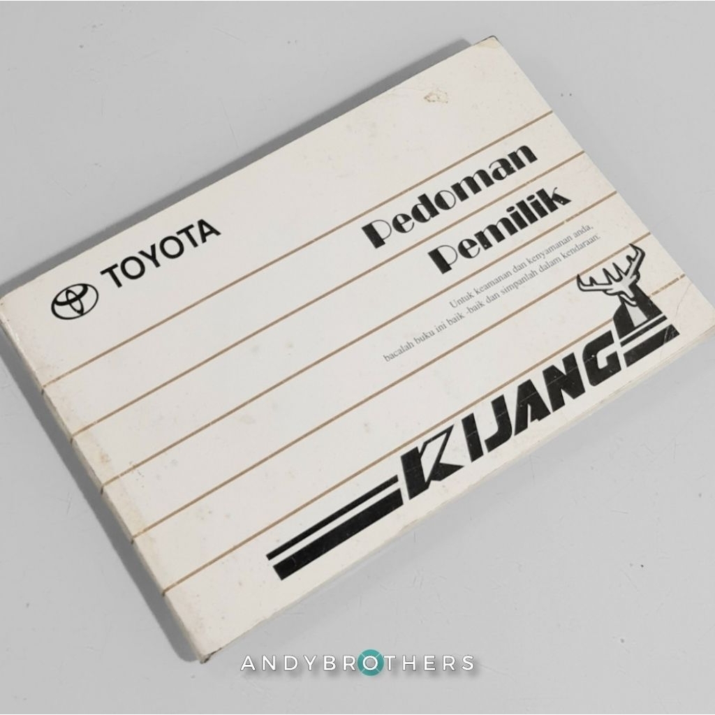 Buku Manual Book Pedoman Pemilik Mobil Toyota Kijang Grand Extra 1992-1996 ORIGINAL
