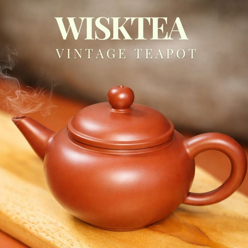 WiskTea YiXing Red Sands (ZhuNi) Clay Teapot | Teko Tanah Liat | No.4