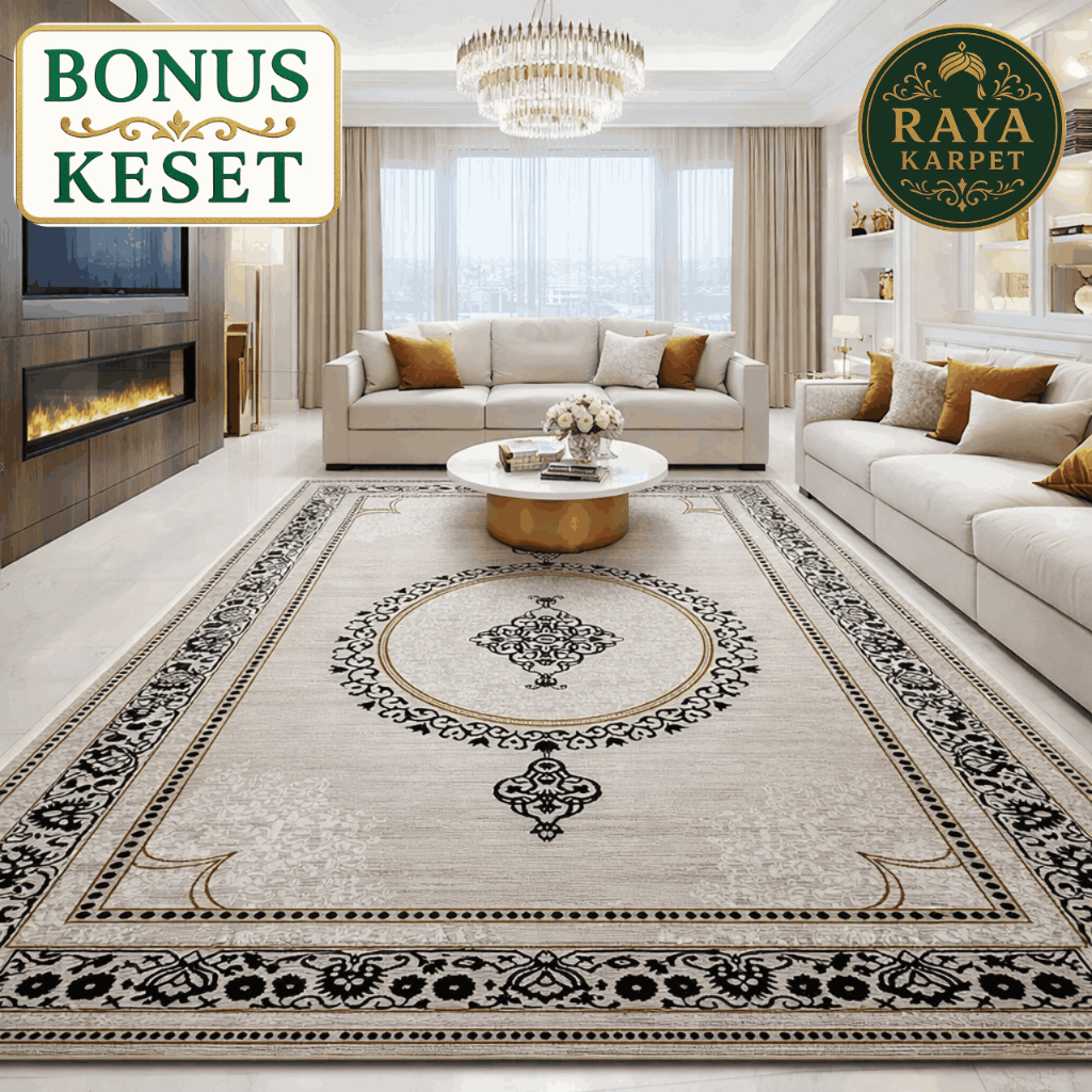 Karpet Aesthetic | Karpet Ruang Tamu 160x210, 200x270, 100x150 Turki Tebal Raya Karpet
