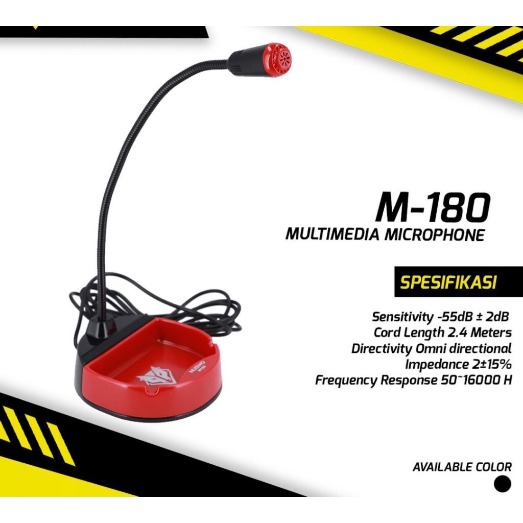 Multimedia Microphone Mic PC Mic Condenser Mikrofon Mikrophone Komputer Nubwo M180