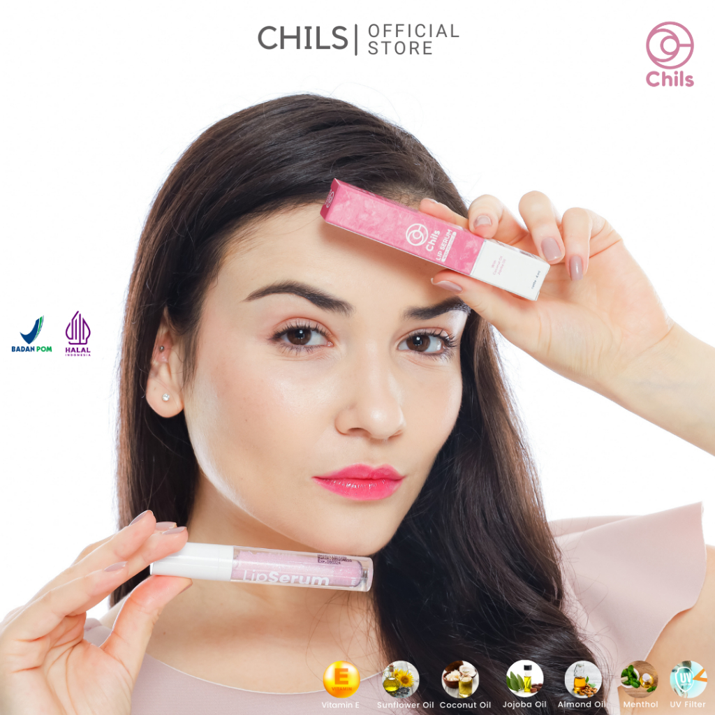 Lip Serum Chils 4ml Bpom Halal with Vit E UV filter Almond Oil