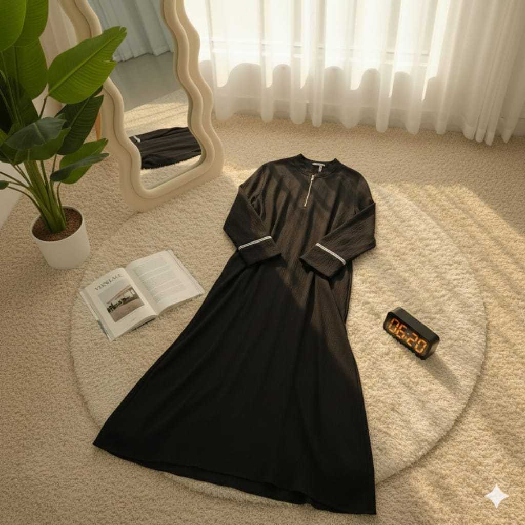 Abaya Arabian Turki Terbaru Kekinian Aesthetic Bahan Crinkle Airflow Baju Atasan Remaja Musllimah Tr