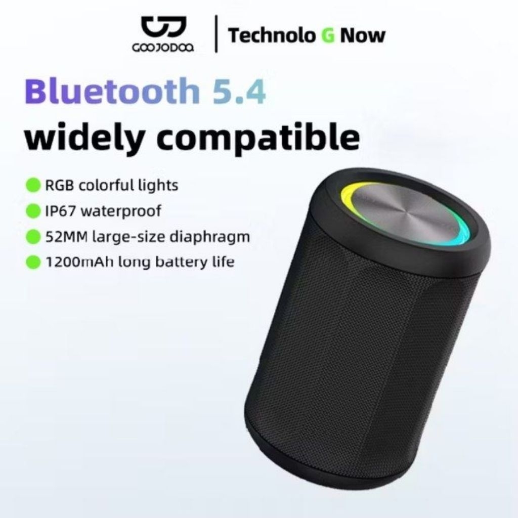 GOOJODOQ Wireless Speaker Portable Stereo Bass Bluetooth Speaker Waterproof