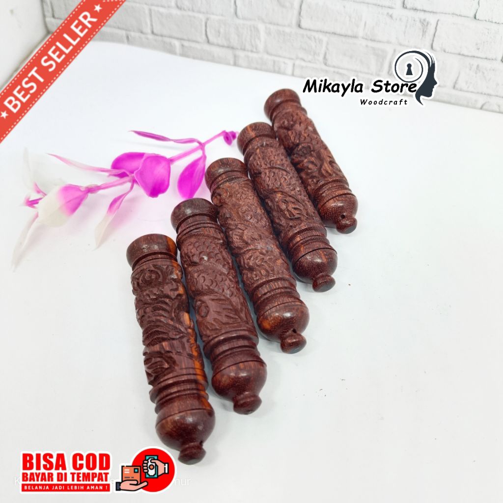 Liontin Ukir Naga Bahan Kayu Galih Asem