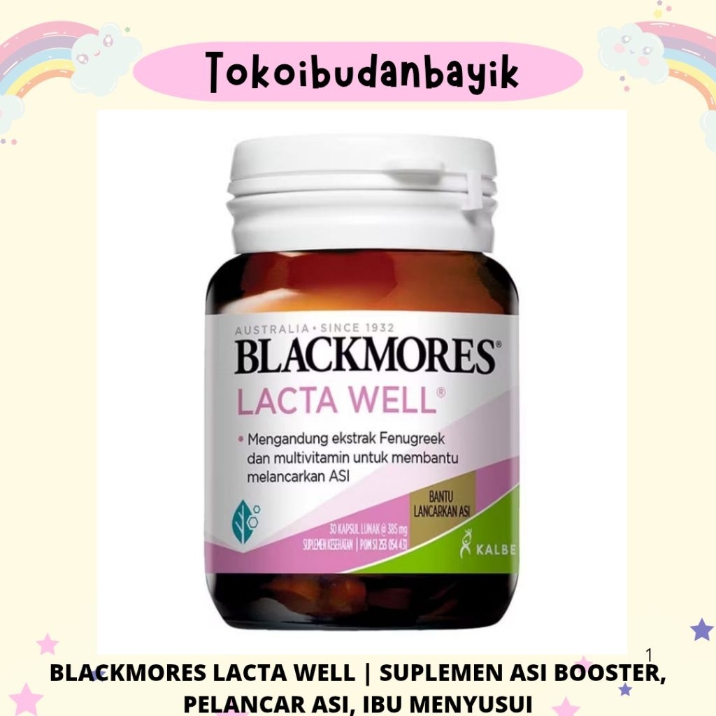 BLACKMORES LACTA WELL | SUPLEMEN ASI BOOSTER, PELANCAR ASI, IBU MENYUSUI