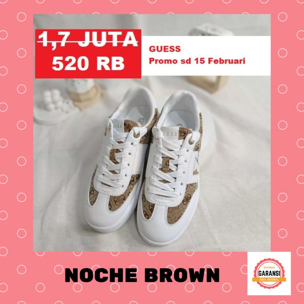 Sepatu sneakers wanita seri NOCHE Guess 100% original store