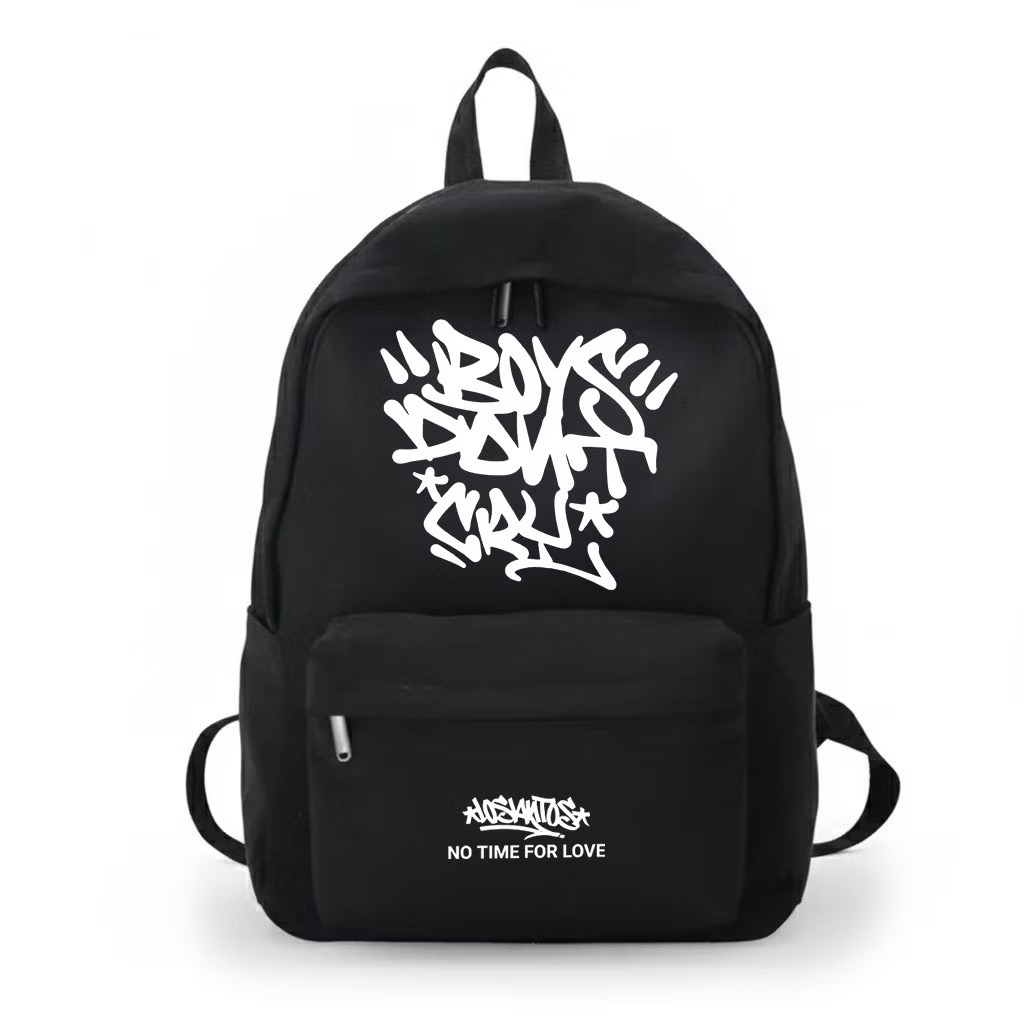 Tas Ransel pria backpack sekolah Tas Ransel hitam tas sekolah tas ransel hitam boys dont cry