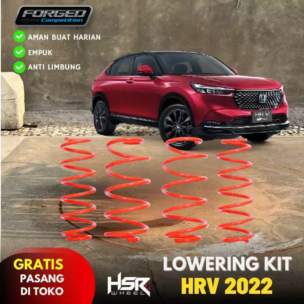 Spring Per Mobil Custom Ceper Honda Hrv Pnp || LOWERING KIT HSR RED HONDA HRV 2022