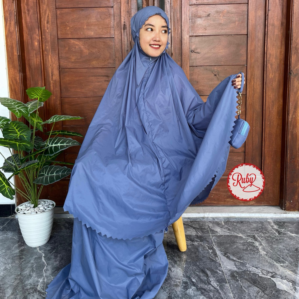 Mukena Mini Travel Parasut Korea Premium Mukena Jumbo Motif Bunga