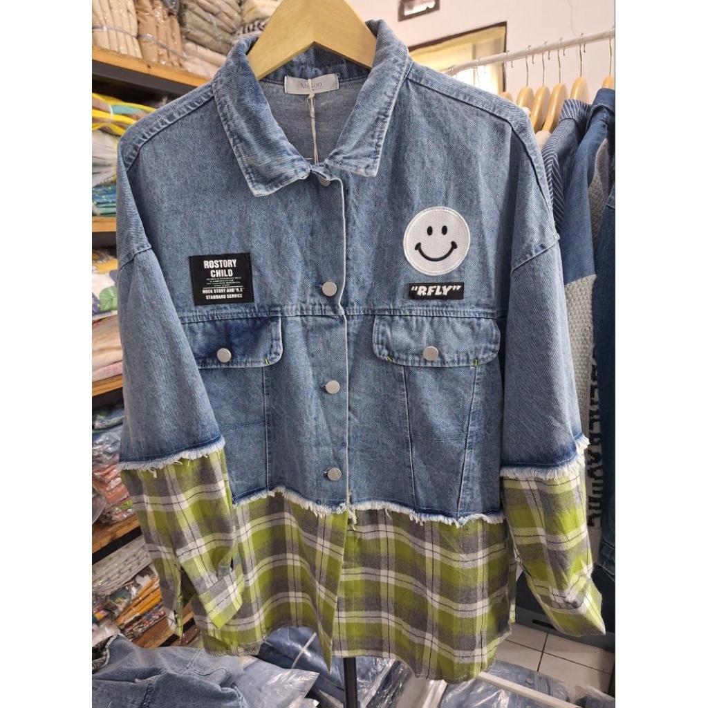 kemeja denim oversize