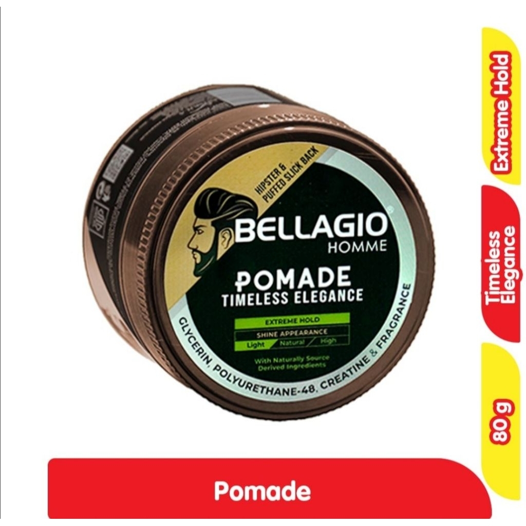 Pomade Bellagio / bellagio homme minyak rambut / minyak rambut 80 gram / pomade modern luxe