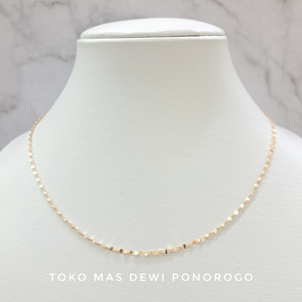 KALUNG TOSCANO MODEL POLOS EMAS ASLI KADAR 8K/375%