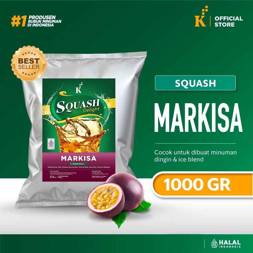 Bubuk Minuman Bubble Powder Drink Squash Markisa Javaland 1kg