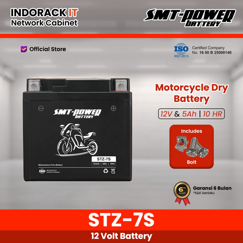 BATTERY STZ-7S 12V 5 AH 10HR AKI KERING MOTOR