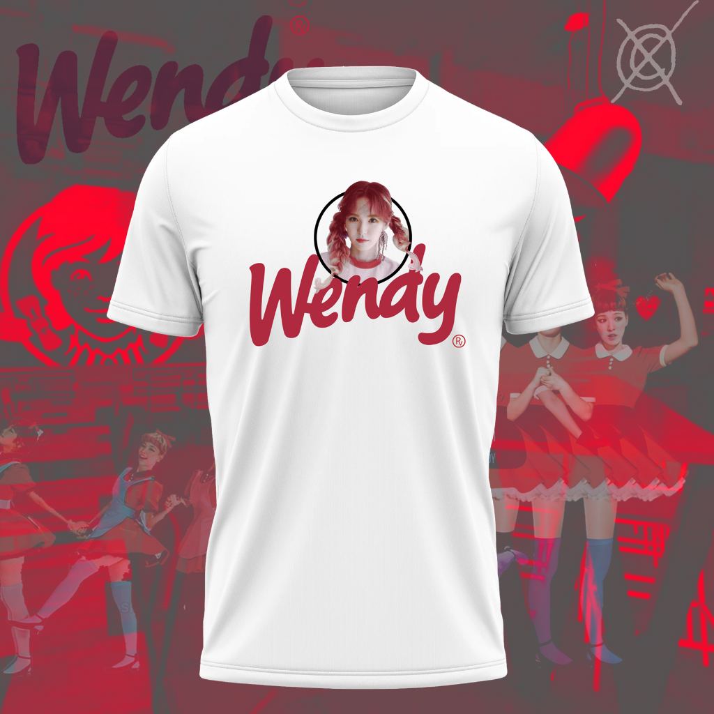 Red Velvet Wendy (ala Wendy's); T-shirt kaos K-pop parody kuliner musik plesetan idol