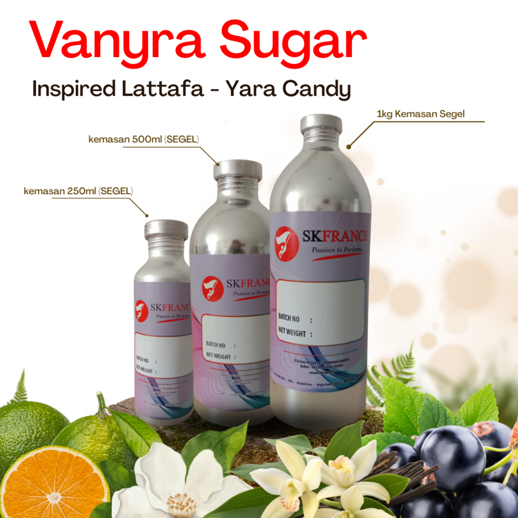 Bibit parfum VANYRA SUGAR Inspired by Lattafa - Yara Candy's by SkFrance | Bibit parfum SK France