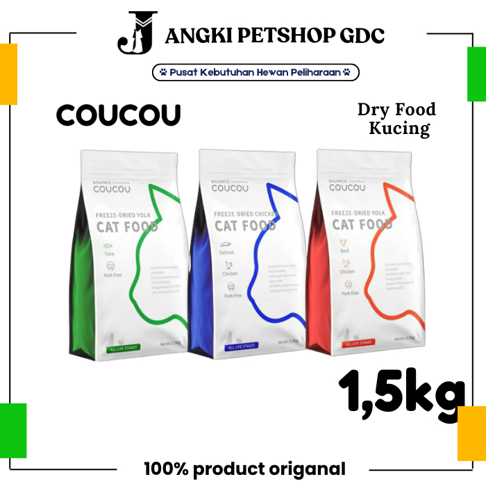 COUCOU Super Premium Cat Food for All Life Stages High Protein 1.5 Kg