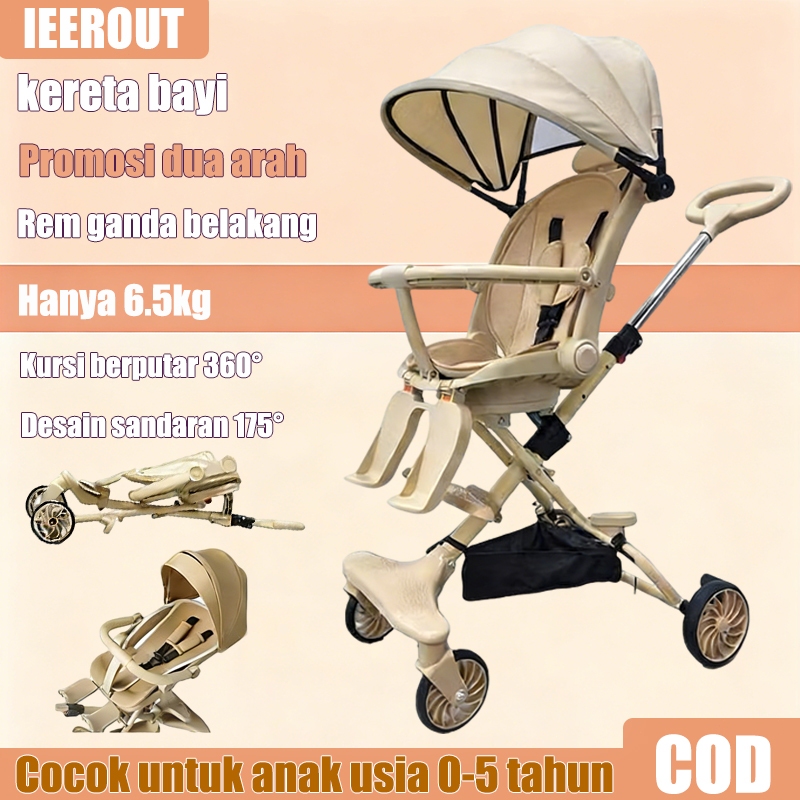 Kereta Dorong Bayi Anak, Kereta Dorong Bayi, Ringan, Dudukan, Dapat Direbahkan, Kereta Dorong Bayi L