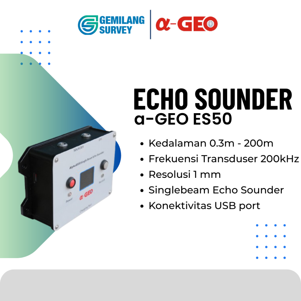 Echo Sounder Alpha Geo ES50 Singlebeam Echo Sounder