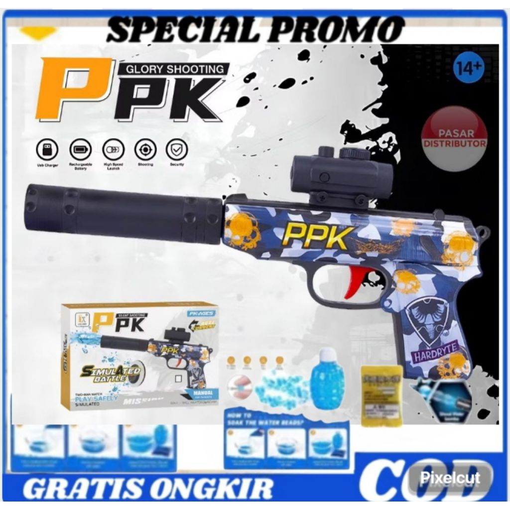 Mainan Anak Luar Ruangan Water Gell Eletrick ABS SNI/MAINAN PISTOL PISTOLAN TEMBAK TEMBAKAN  ANAK LA