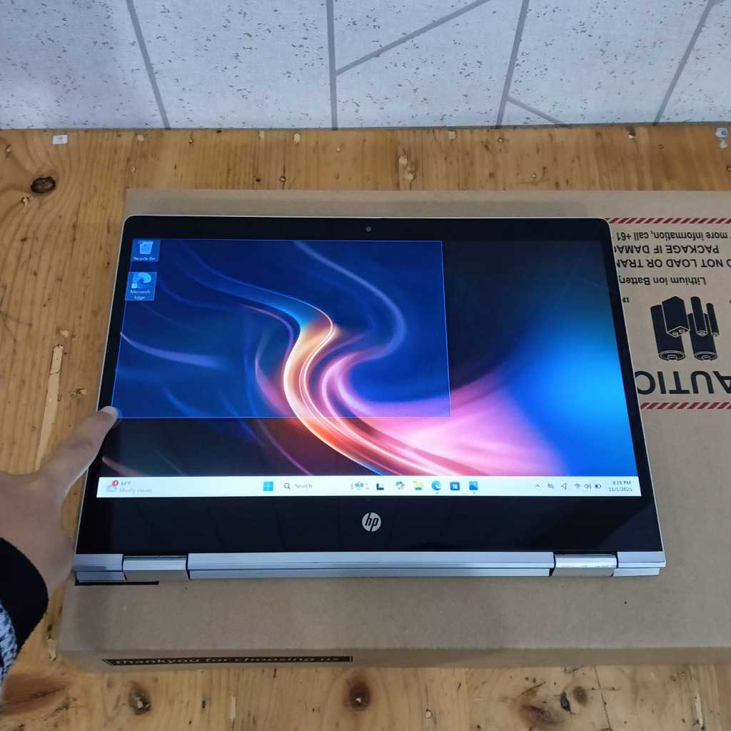 Hp Probook X360 435 G8, AMD Ryzen 5 - 5600U, Ram 16/256GB, #Touchscreen #Flip, #IPS, Lengkap, Silver