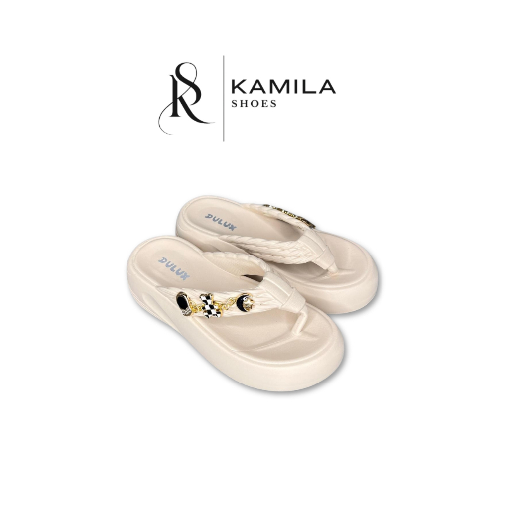 Sandal Jepit Wedges Wanita Jelly - DULUX