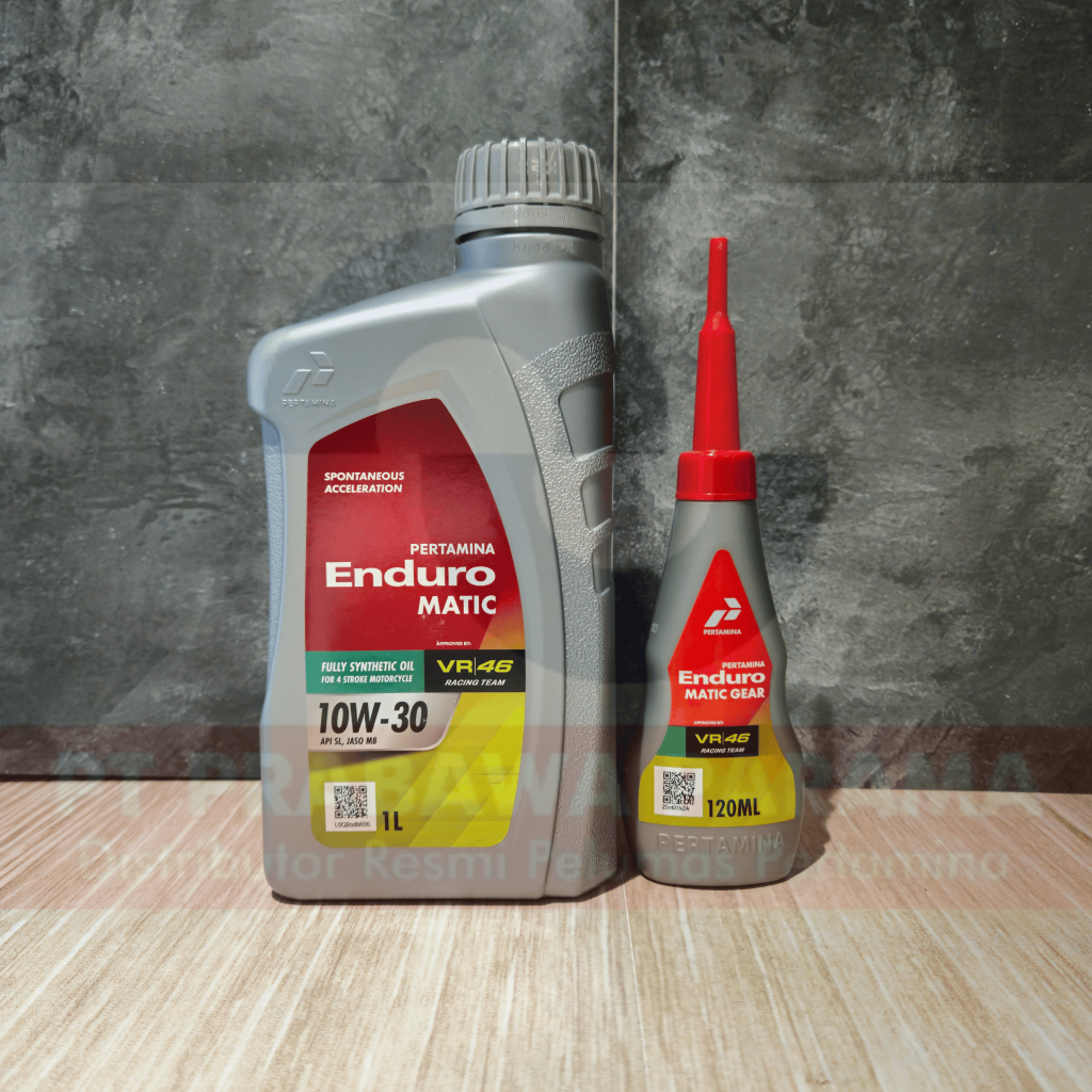 Paket Oli Pertamina Enduro Matic 10w30 1 Liter & Enduro Matic Gardan 120ml - Oli Motor Matic Origina