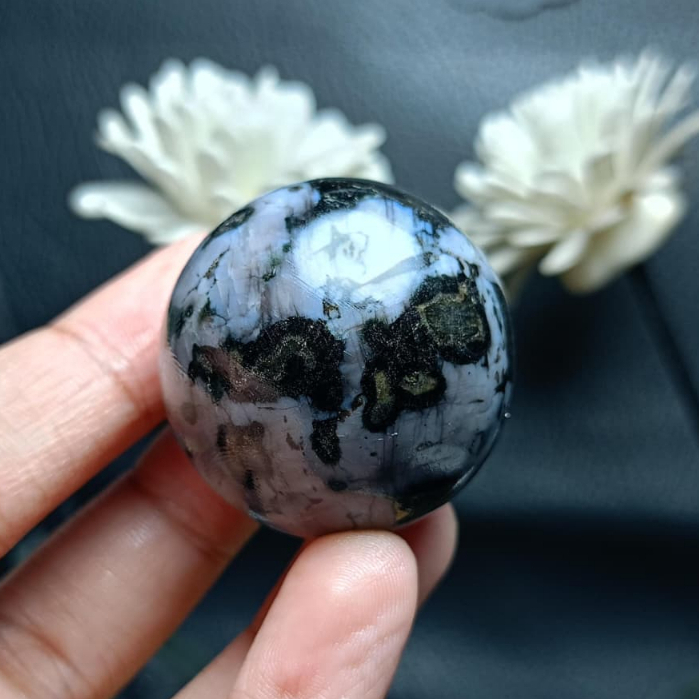 Natural Indigo Gabbro Sphere (12)